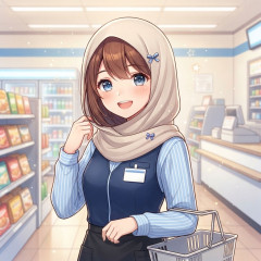 ファミマ、店員のヒジャブ着用許可へｗｗｗｗｗ