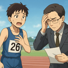 陸上の中学全国大会で書類提出８分遅れ競技出場できず…引率教師が失念