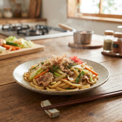 我が家の焼きうどん