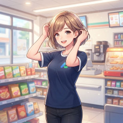 ファミマ店員、制服がTシャツになり髪型や髪色も自由に