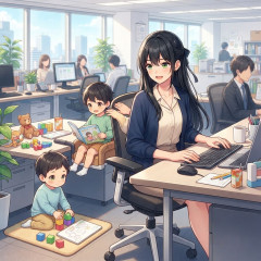 家に子どもの面倒を見る人がいないなら職場に連れてけばいいじゃない