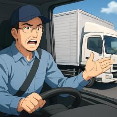 大型トラックドライバー、高速道路で突然追い越し車線に出てくる理由を語る