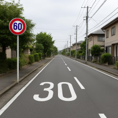 一発免停も…9月1日から生活道路60キロ⇒30キロへ   |  これチャリカスも適用だよな？  |  これってセンターライン無くても道幅が広ければ適用されんよね？