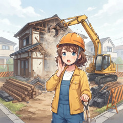aiueo700さんの家の解体が始まる