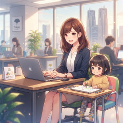 東京都庁で都職員が「子連れ出勤」体験会 「家より仕事しやすい」