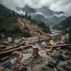 ネパール土石流災害、行方不明者が１５００名に増える