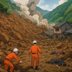 土石流 中国側で3人死亡、558人行方不明   #速報