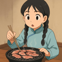 ジンギスカン、モンゴル料理じゃなかった「そもそも肉を焼く習慣がない」   |  畑を耕す鋤をフライパン代わりにして肉、魚、野菜を焼いて食べたのが起源