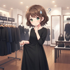 喪服かフォーマルかわからないワンピース