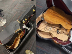 アメリカン航空を利用したアーティスト、ギターが原形を留めないほど破壊されブチ切れ