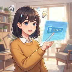 （ヽ´ん`）「えーと…あー…」←こいつを消せるぞ