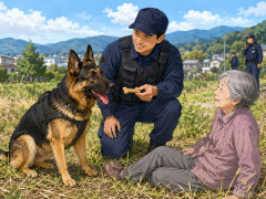 名警察犬コナン、鮮やかな手際で初お手柄　わずか5分で女性発見　兵庫