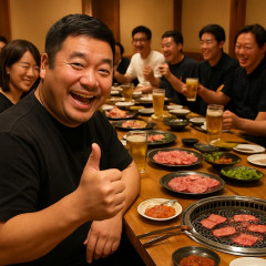 元『ジャンポケ』斉藤慎二被告 「懲役7年求刑」の1週間後に山形で開いていた「大宴会」写真   #ゴキゲンで最高級焼き肉を満喫