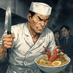 「闘う料理人」こめお、ミシュランの夢に暗雲か 冷やしカニラーメンで集団食中毒騒動が直撃   |  蟹ラーメンのオペレーション動画