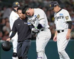【阪神】森下翔太は「左前腕部の打撲」　試合後は「今は言えることがありません…」も骨折は回避　マジック２３点灯で残り２７試合