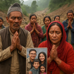ネパール・中国土石流 行方不明になった旅好きの仲良し一家 周辺住民が無事祈る   |  氷河って日本にはないの？