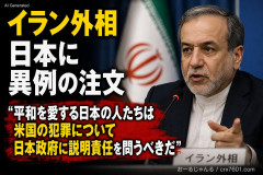 イランのアラグチ外相、共同通信に伝言「日本の人たちは米国の犯罪について、日本政府に説明責任を問うべきだ」在日米軍基地のF16戦闘機が中東に展開