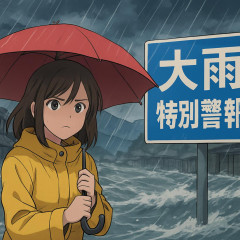 命守って 福井県に大雨特別警報8/30(日) 4:58 福井県に「レベル5大雨特別警報」を発表