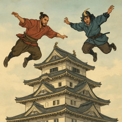 「豊臣兄弟」まさかの“九層天守ダイブ”ネット衝撃「ランバ・ラル?」「終身名誉勝家」市とWロス広がる