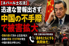 【ネパール土石流】中国がネパールに迅速な警報を発しなかったため被害が拡大したことがバレ、中国王毅外相が慌てて電話「運命をともにする共同体だ」