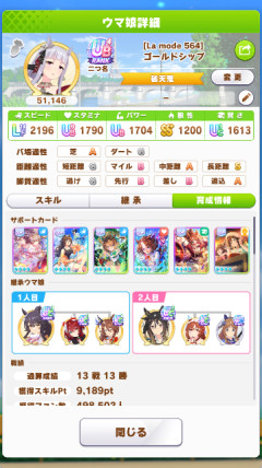 【ウマ娘】追込でもF4は積むべき？ ドリジャがどれだけ足引っ張ってたかがわかるな…。