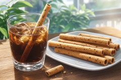 ブルボン「クッキーストロー」一般販売スタート　ストローとして冷たい飲み物を飲んだ後食べられる