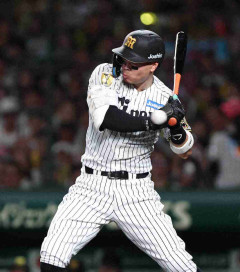 2日連続で甲子園に怒号　阪神・佐藤輝が死球受けて大ブーイング　小笠原の146キロが右手付近直撃　前日死球で途中交代の森下もベンチから大声