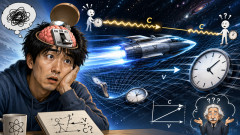 相対性理論「光の速さは一定です」僕「ふーん」相対性理論「光速の宇宙船から光を観測しても同じく光速です」僕「？？？」僕は相対性理論を諦めた