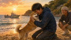 【奇跡】海に転落した柴犬、約5km先の島で無事発見！転落から26時間後に飼い主と涙の再会、SNS拡散が奏功【愛媛】