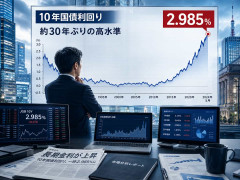 長期金利上昇、一時2.985%