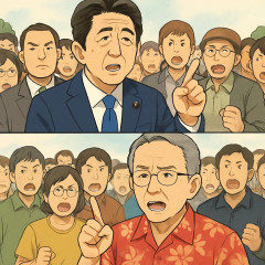 沖縄タイムス 「安倍晋三へのヤジは市民の当然の権利！」 「玉城デニー様へのヤジは選挙妨害！」