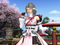 【FF14】本日より新オシャレ装備「夜桜衣装セット」がオンラインストアにて販売開始！「花遁のヨザクラ」を模して制作したコスチュームセット