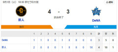 【試合結果】[2026/9/1]DeNAベイスターズ３－４読売ジャイアンツ　連勝は４でストップ　２位・巨人にサヨナラ負け…