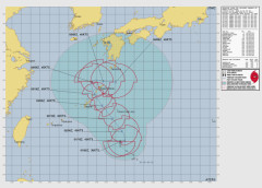 【線状降水帯】台風24号（クロヴァン）列島に向けて北上後…週末にかけて九州の南で迷走か