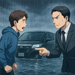Q「残クレアルファードが豪雨で水没しました。残りのローン払わないとダメですか」 A「当たり前だろ」