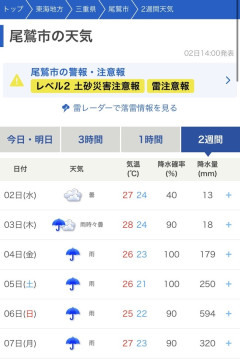 【画像】今週末の大雨予報の雨量、ちょっとヤバいｗｗｗｗｗｗｗｗ