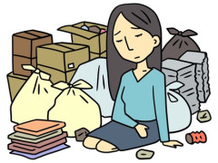 妻の物が部屋からあふれ出し、とうとう廊下にまで広がってしまった