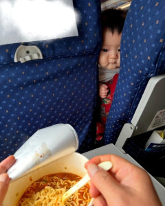 【画像】電車内でラーメンを食べた客、とんでもないモンスターに遭遇するｗｗｗｗｗ