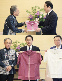 【画像】岸田文雄「デニーから貰った服を着て古謝の応援行くで～」