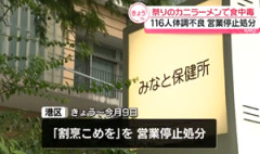 【朗報】割烹こめお営業停止処分！ 使いまわしでサルモネラ確定！！！