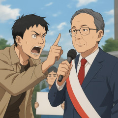 「子どもを殺した共産党！」とデニー氏の街頭演説中に叫んだ人物を、共産党が告訴
