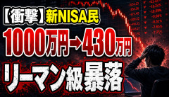 【衝撃】新NISA民、リーマン級暴落で1000万円が430万円になる可能性ｗｗｗｗｗｗ