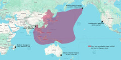 【海外の反応】外国人「無茶な戦術だ」第二次大戦中の日本の占領地域と戦場を描いた地図に海外ネットで激論勃発