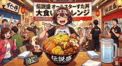 【いけそう？】35分でこのデカ盛りを完食すれば1年間すた丼が無料になるぞwww