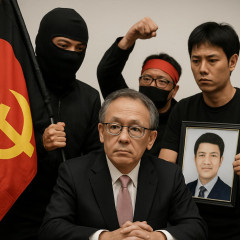 玉城デニー氏を悩ます、極左暴力集団と共産党 辺野古事故被害者の遺影で妨害する配信者まで出現 兵庫県知事選の再来…   #沖縄県知事選