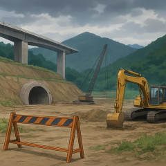 リニア、また延期。機械がない為。もう静岡/川勝とか全く関係なく工事が全く進んでないとバレる