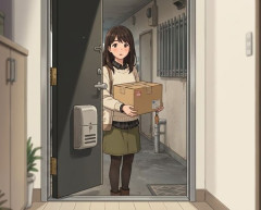 ある日ドアを開けたら好きだった娘がたくさん荷物を抱えて立っていた。のだが