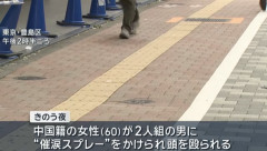 東京・池袋の路上で6月、中国人女性が現金約800万円の入ったバッグを2人組に奪われた事件、中国人の大学生（２２）を逮捕　もう1人はすでに出国