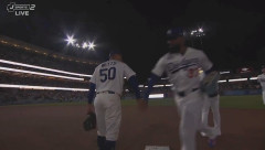 大谷翔平＆フリーマン抜きのドジャースが快勝で２連勝　ベッツが決勝打　大谷は８回からベンチに登場も…移籍後初の２戦連続欠場
