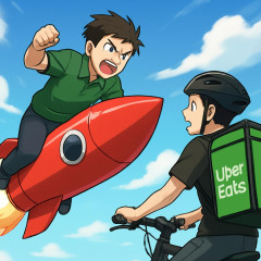 ロケットナウ、UberEATSを完全に潰しに来る。手数料・送料無料・店頭価格と同じ   #悲報